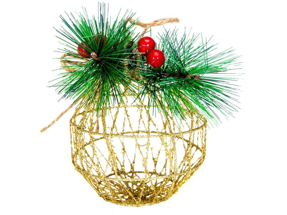 Enfeites para Árvore de Natal Bola com Pinha