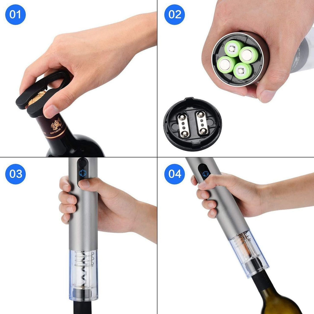 Abridor Elétrico De Vinho Garrafa - Saca Rolha Automático