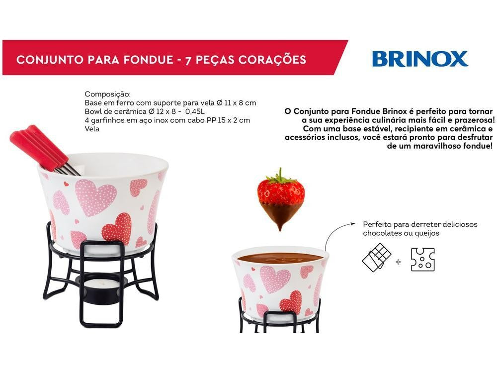 Aparelho de Fondue de Cerâmica Brinox
