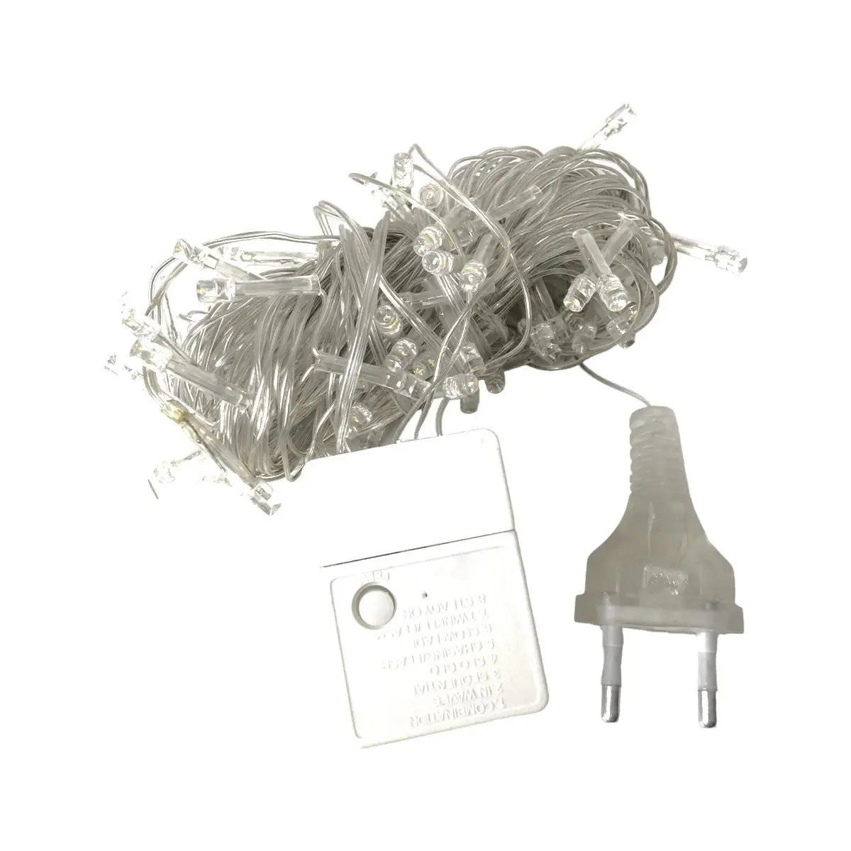 10 Pisca Pisca 100 LEDs 8 Funções Fio Transparente 10m