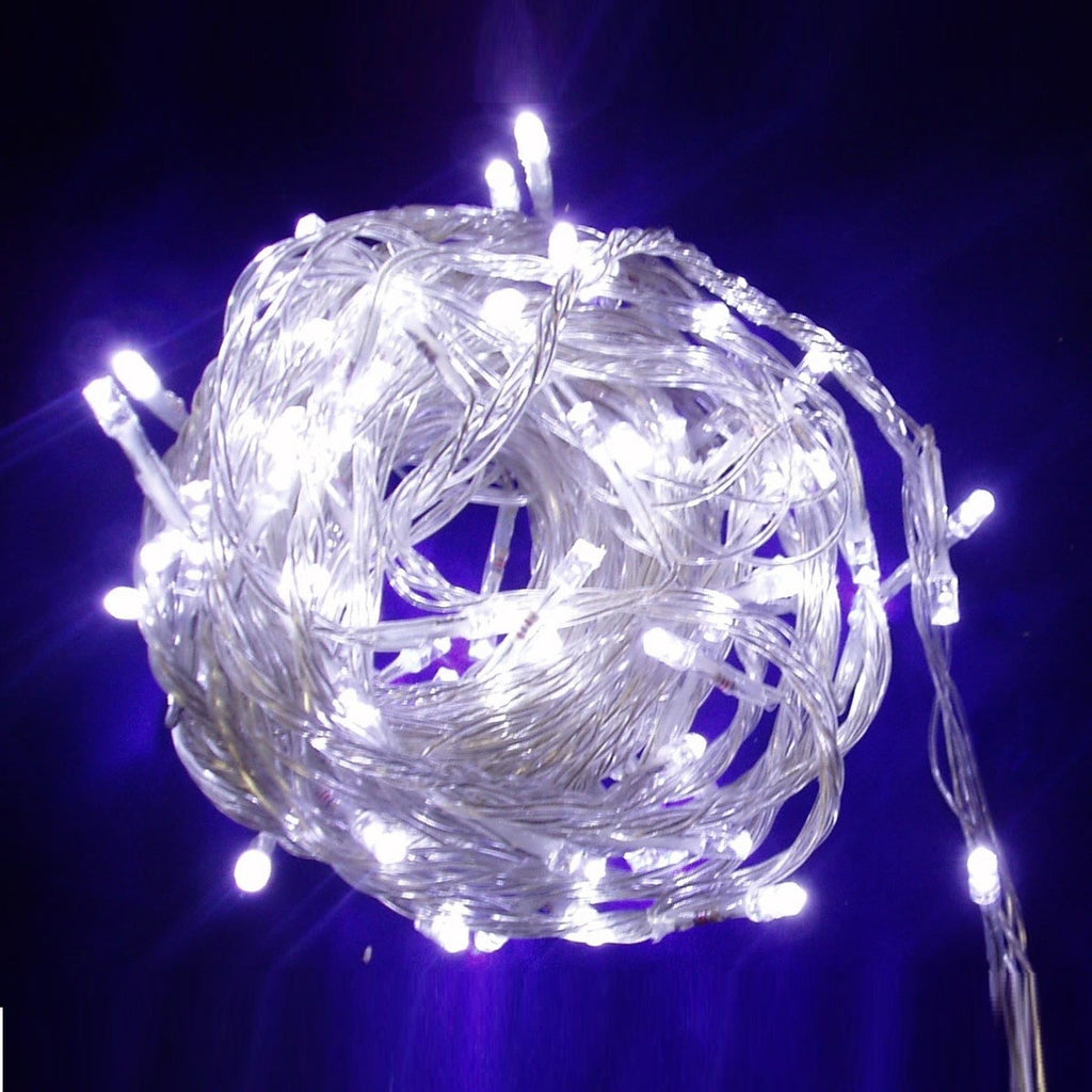 10 Pisca Pisca 100 LEDs 8 Funções Fio Transparente 10m