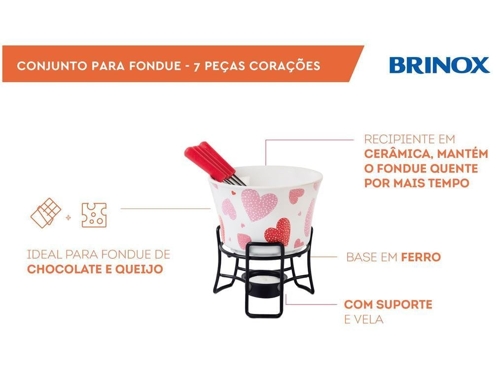 Aparelho de Fondue de Cerâmica Brinox
