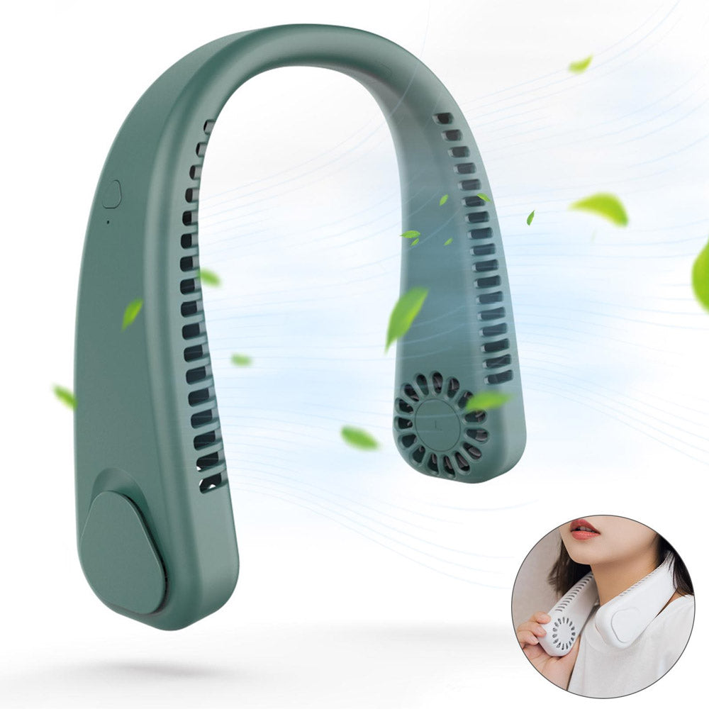 Ventilador de Pescoço Ombro Sem Lâmina Portátil Recarregável Mãos Livres (Ref. 8