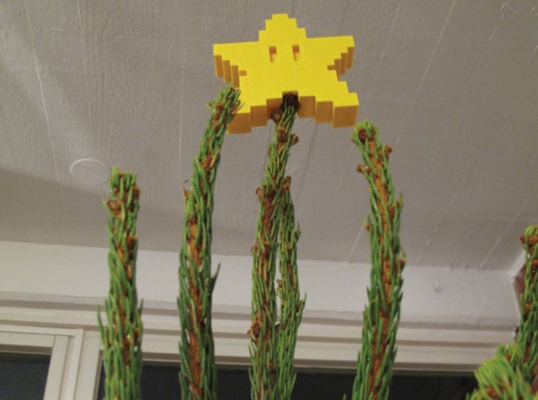 Estrela Da Árvore De Natal Do Mario Bros enfeite Decoração