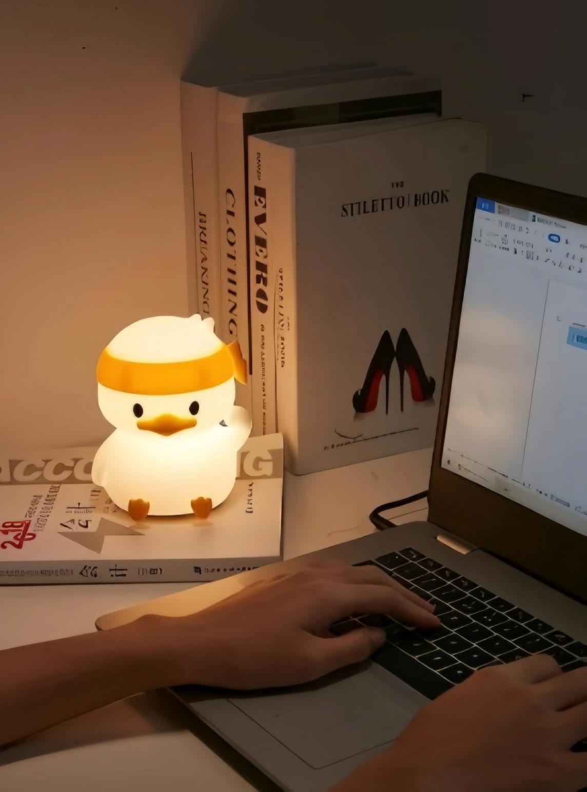 Luminária Infantil Abajur Siliconado Patinho 7 Cores LE-5854