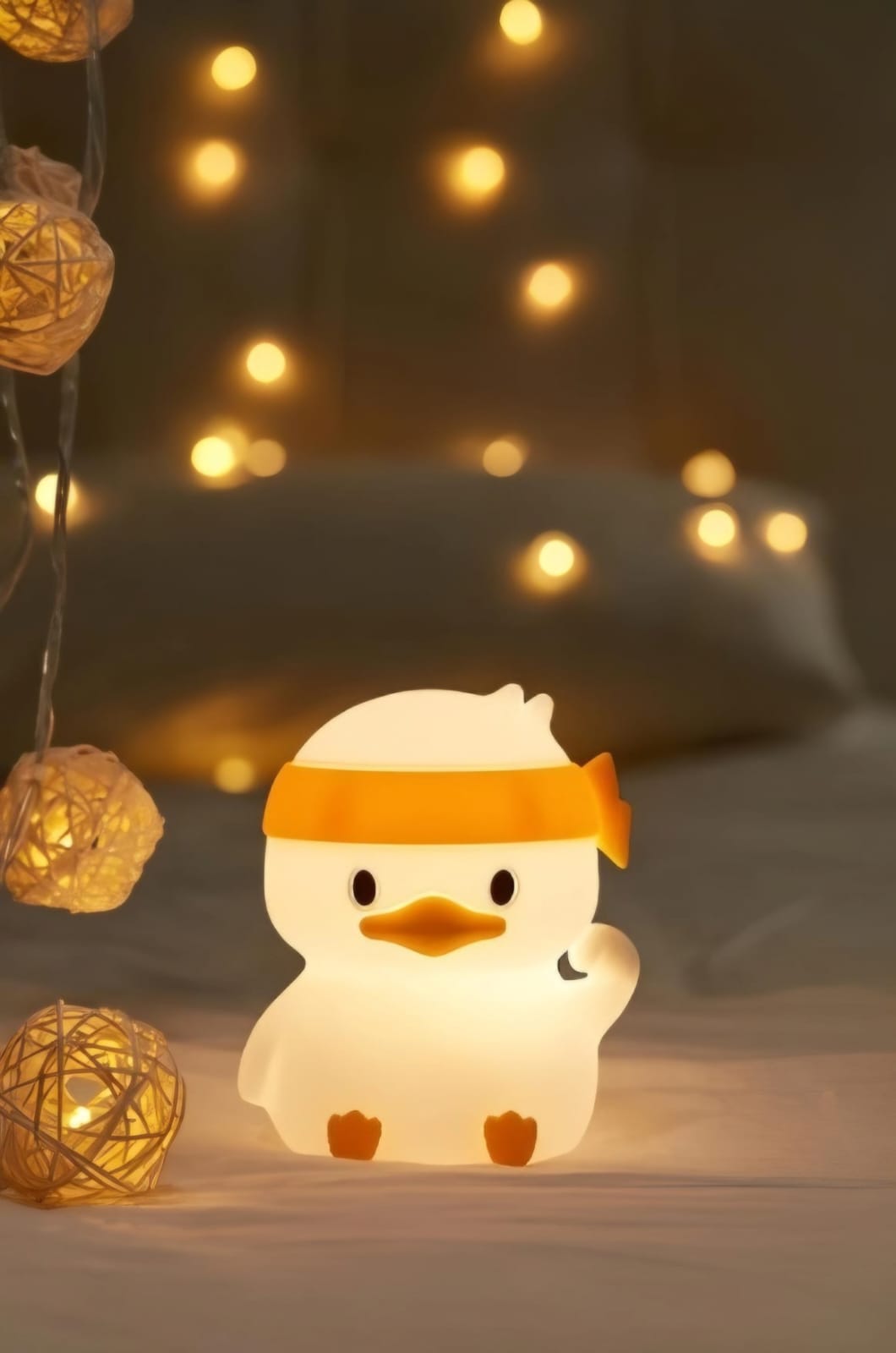 Luminária Infantil Abajur Siliconado Patinho 7 Cores LE-5854