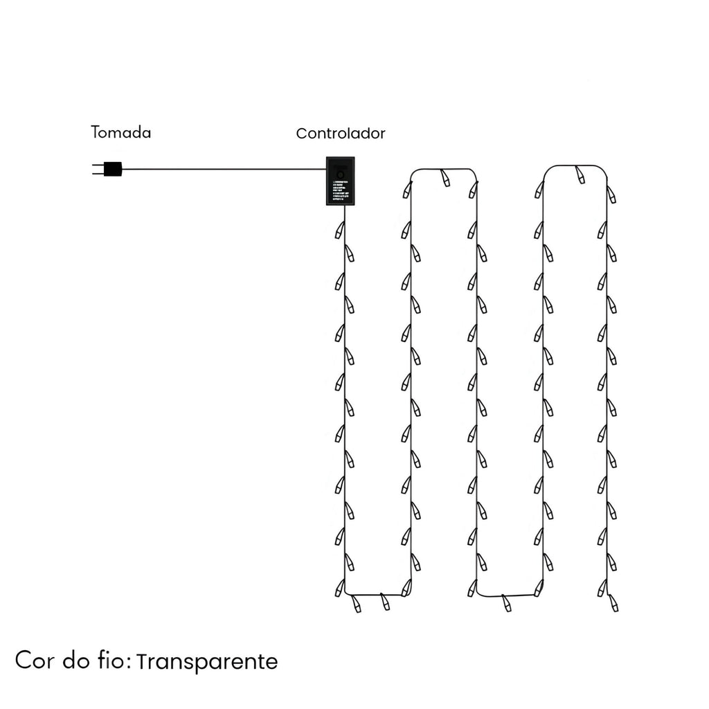 Pisca Pisca LED Amarelo 7 Metros Bivolt Luatek WDL-BC166